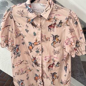 Wow Cowgirl!!Western cotton shirt xl